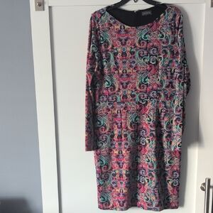The Limited Multicolor Paisley Long Sleeve Dress